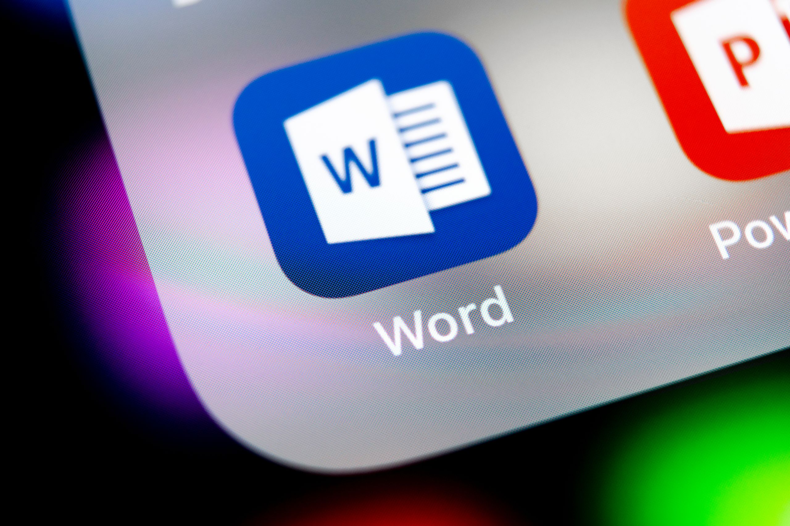 Een foto van het word icoon ter illustratie voor de microsoft 365 training bij Academie Nederland. Copilot training
